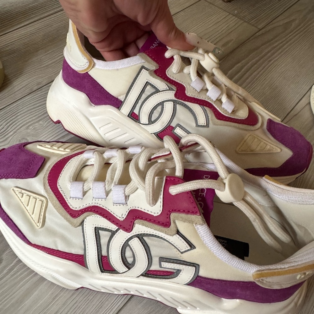 Dolce & Gabbana Cream and Purple Sneakers worn once